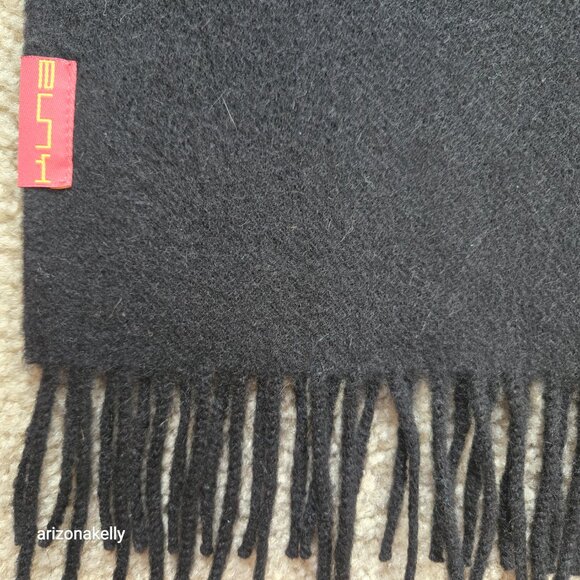 NWOT Royal Alpaca Scarf {{{{SOFT & LUX}}}} Black - Picture 7 of 13